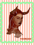 Carte postale - Taureau
