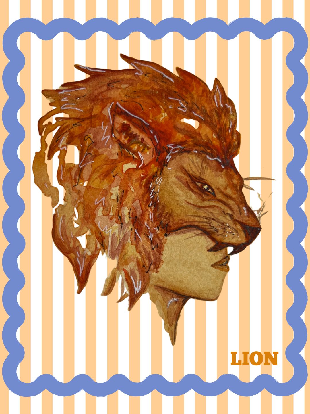 Carte postale - Lion
