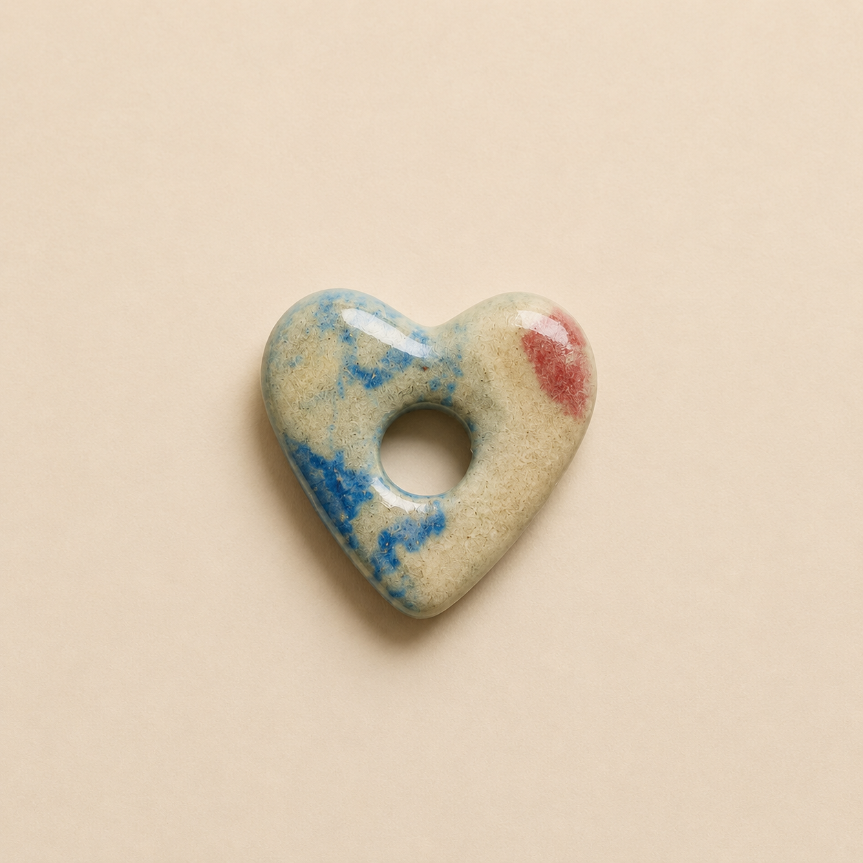 Charm's cœur en porcelaine