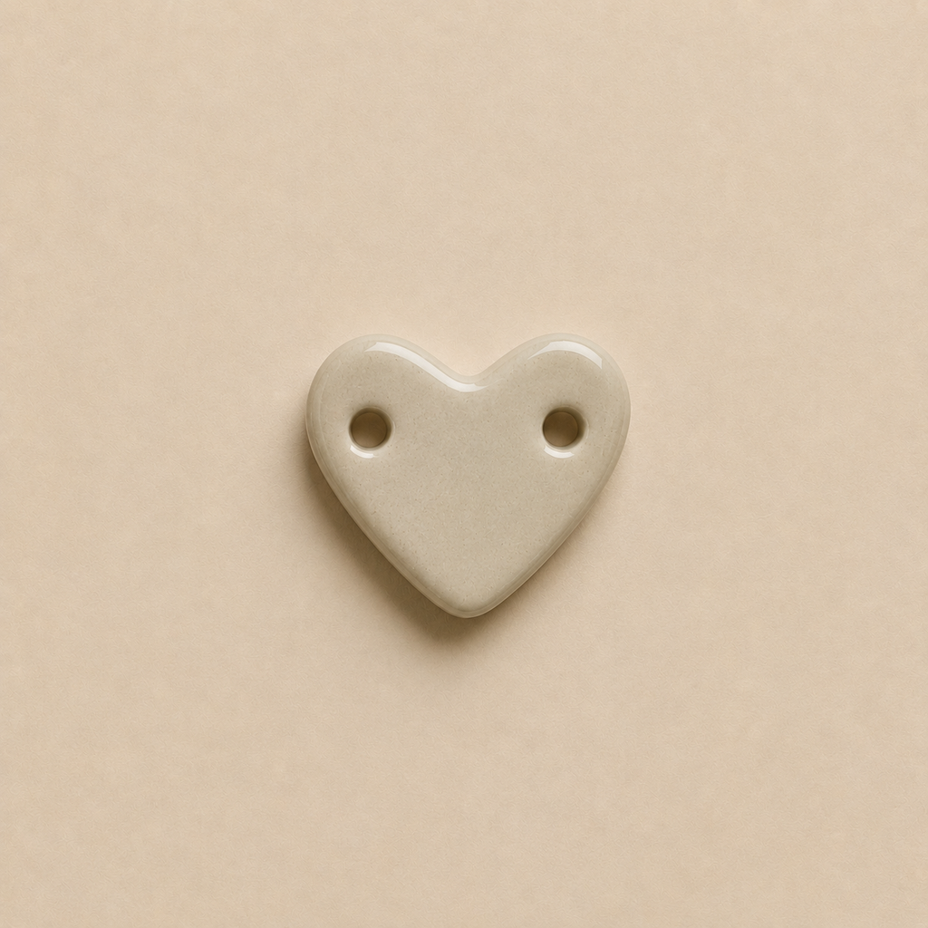 Charm's cœur en porcelaine