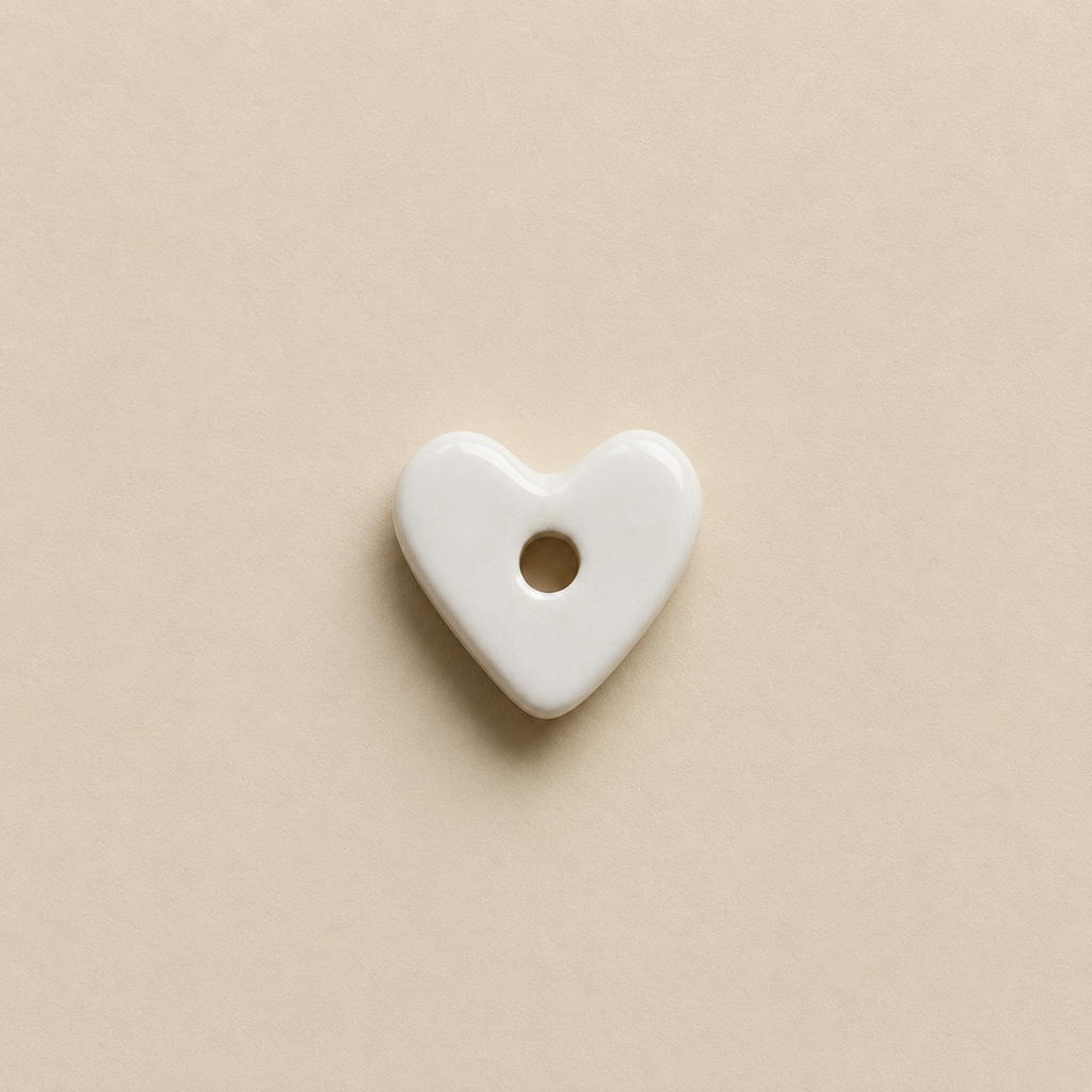 Charm's cœur en porcelaine