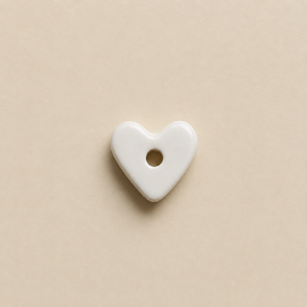 Charm's cœur en porcelaine