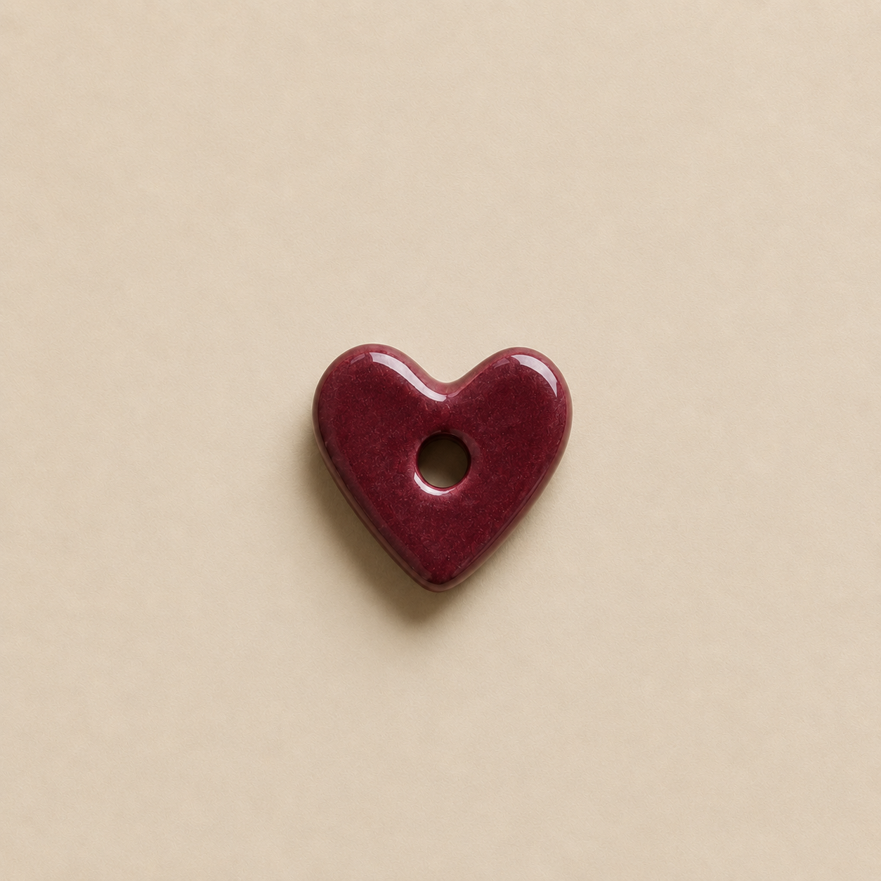 Charm's cœur en porcelaine