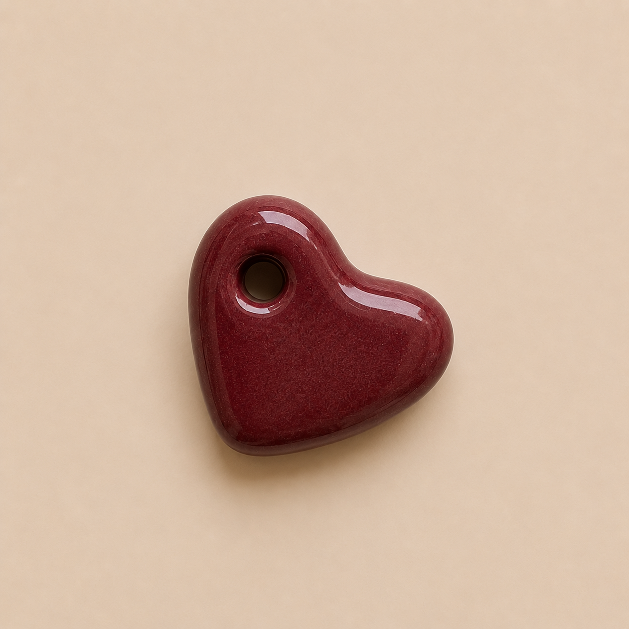 Charm's cœur en porcelaine