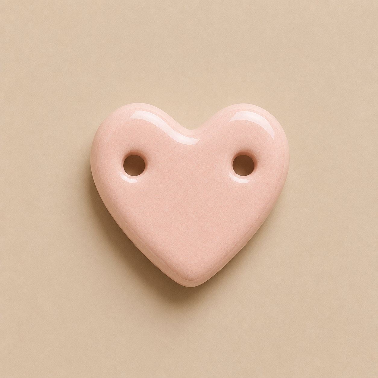 Charm's cœur en porcelaine