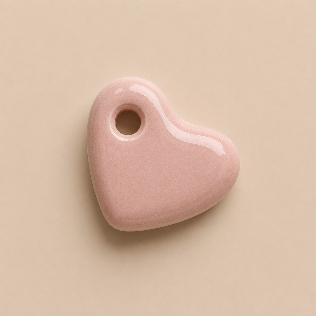 Charm's cœur en porcelaine