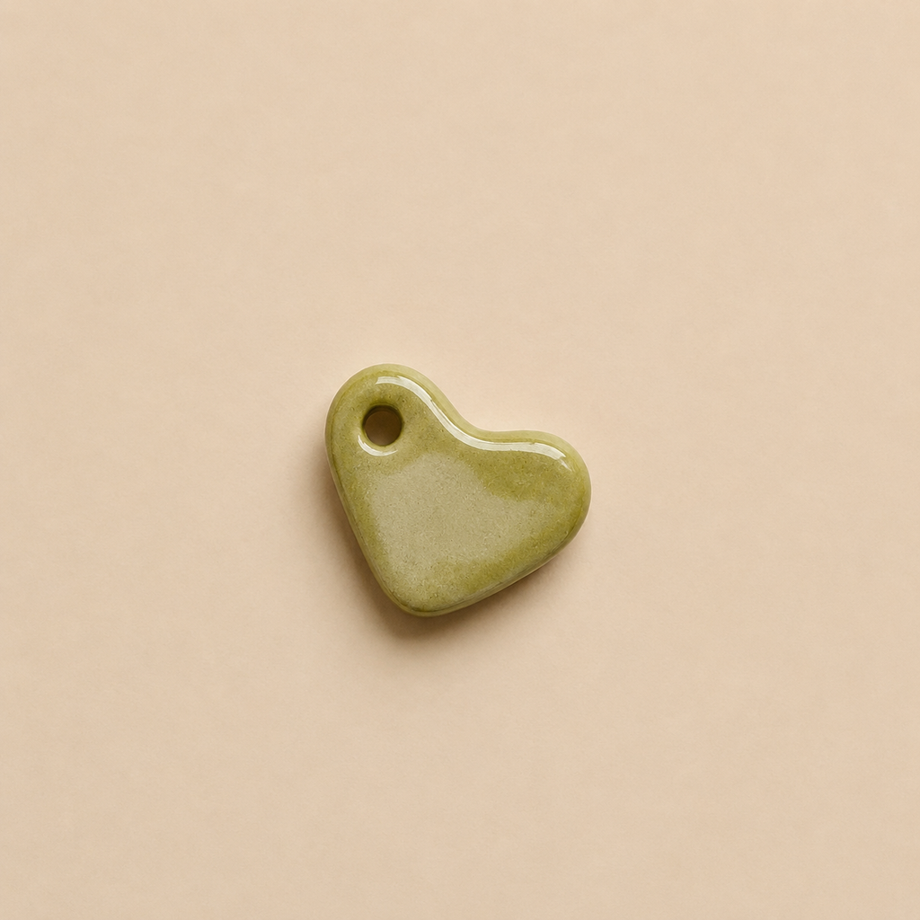 Charm's cœur en porcelaine