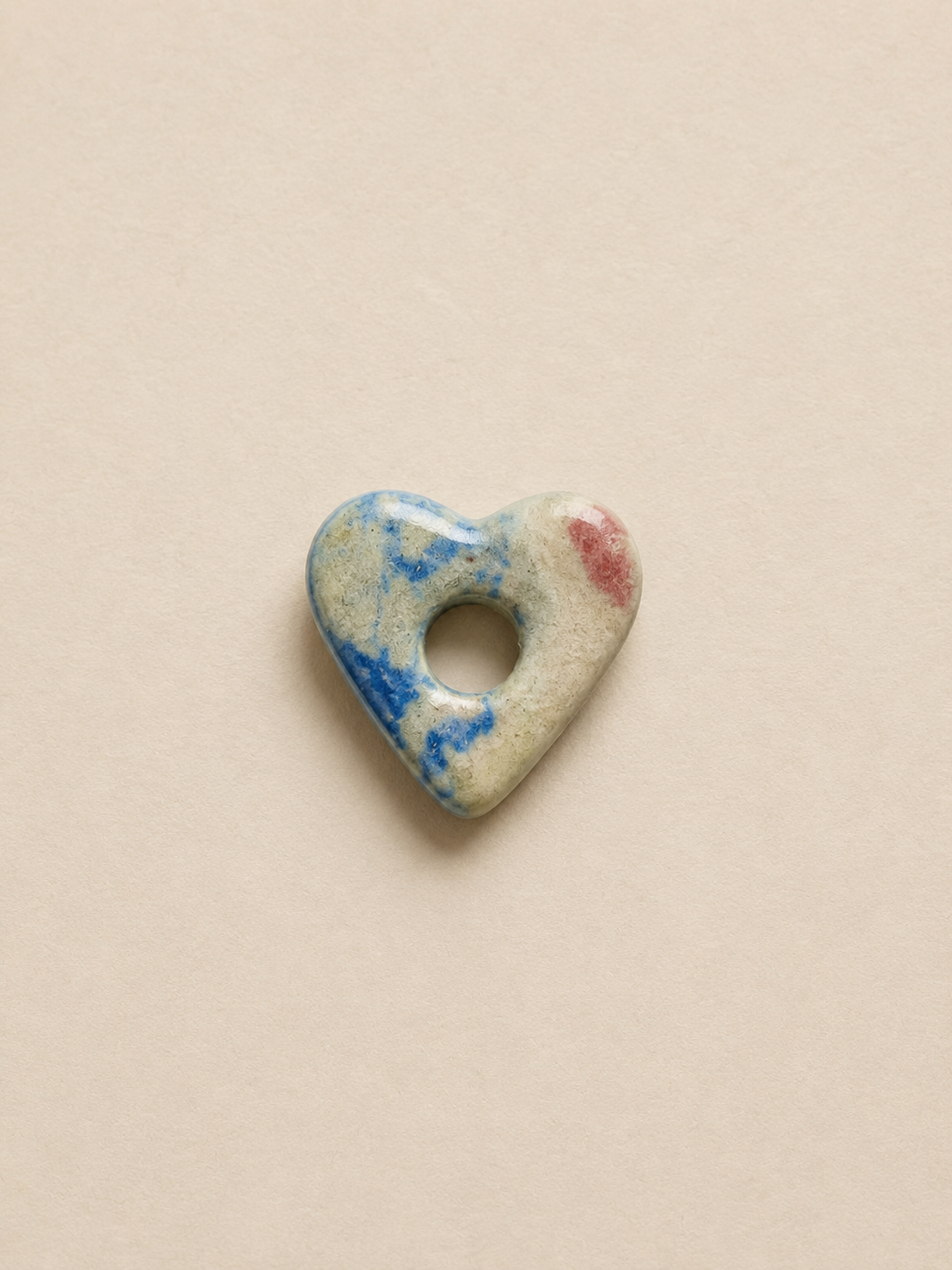 Charm's cœur en porcelaine