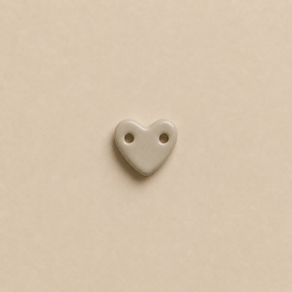 Charm's cœur en porcelaine