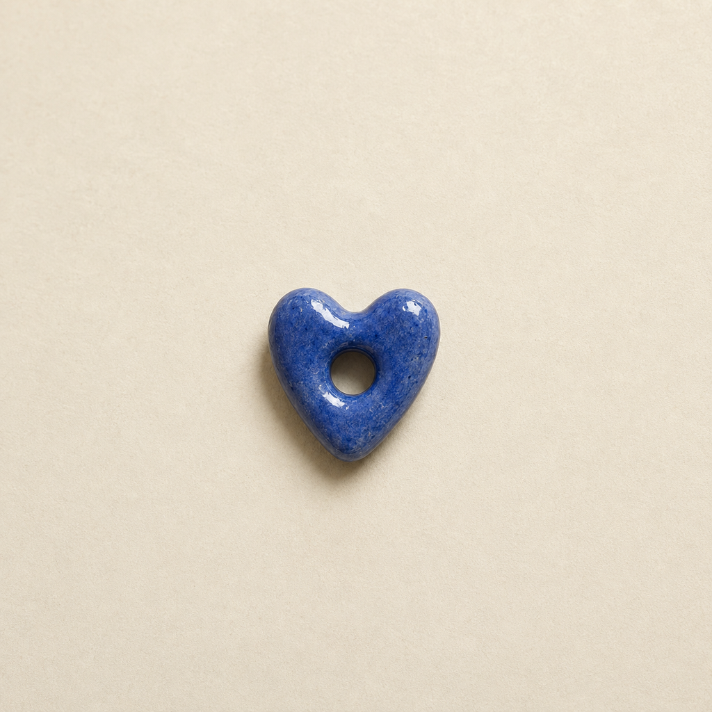 Charm's cœur en porcelaine
