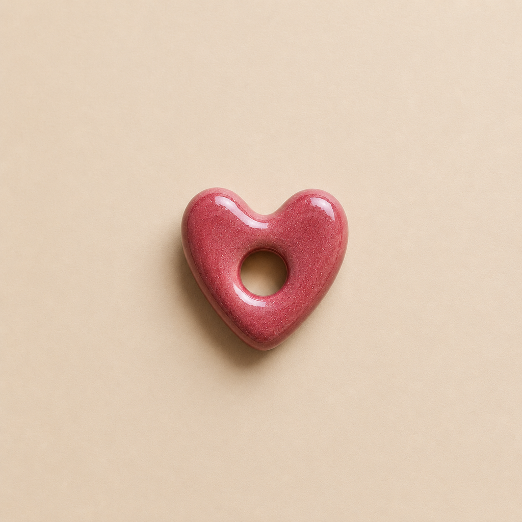Charm's cœur en porcelaine