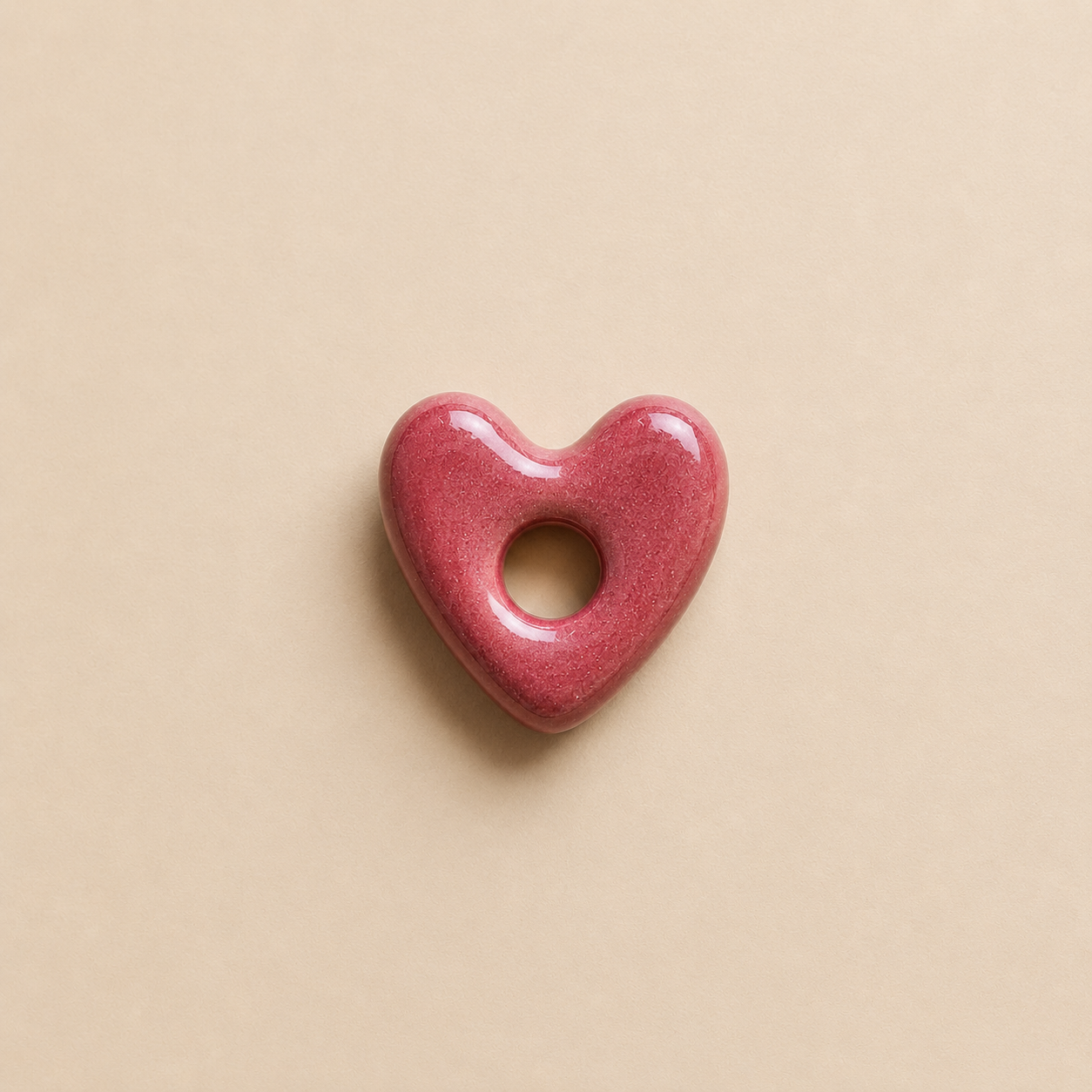 Charm's cœur en porcelaine