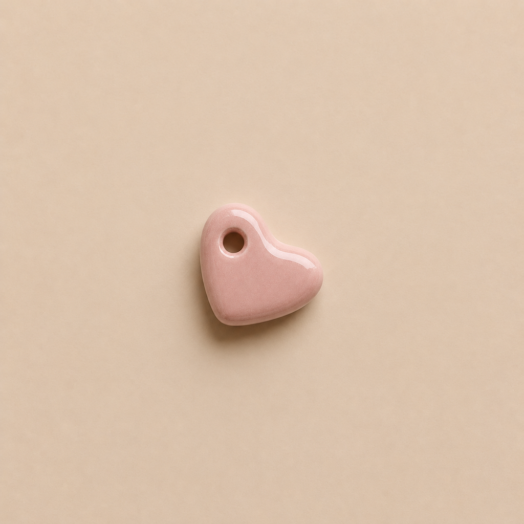 Charm's cœur en porcelaine