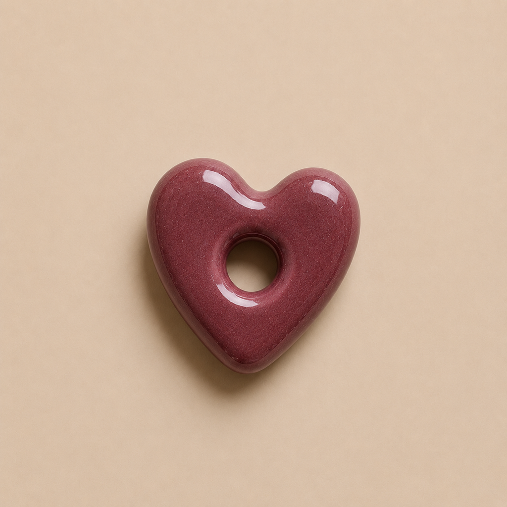 Charm's cœur en porcelaine