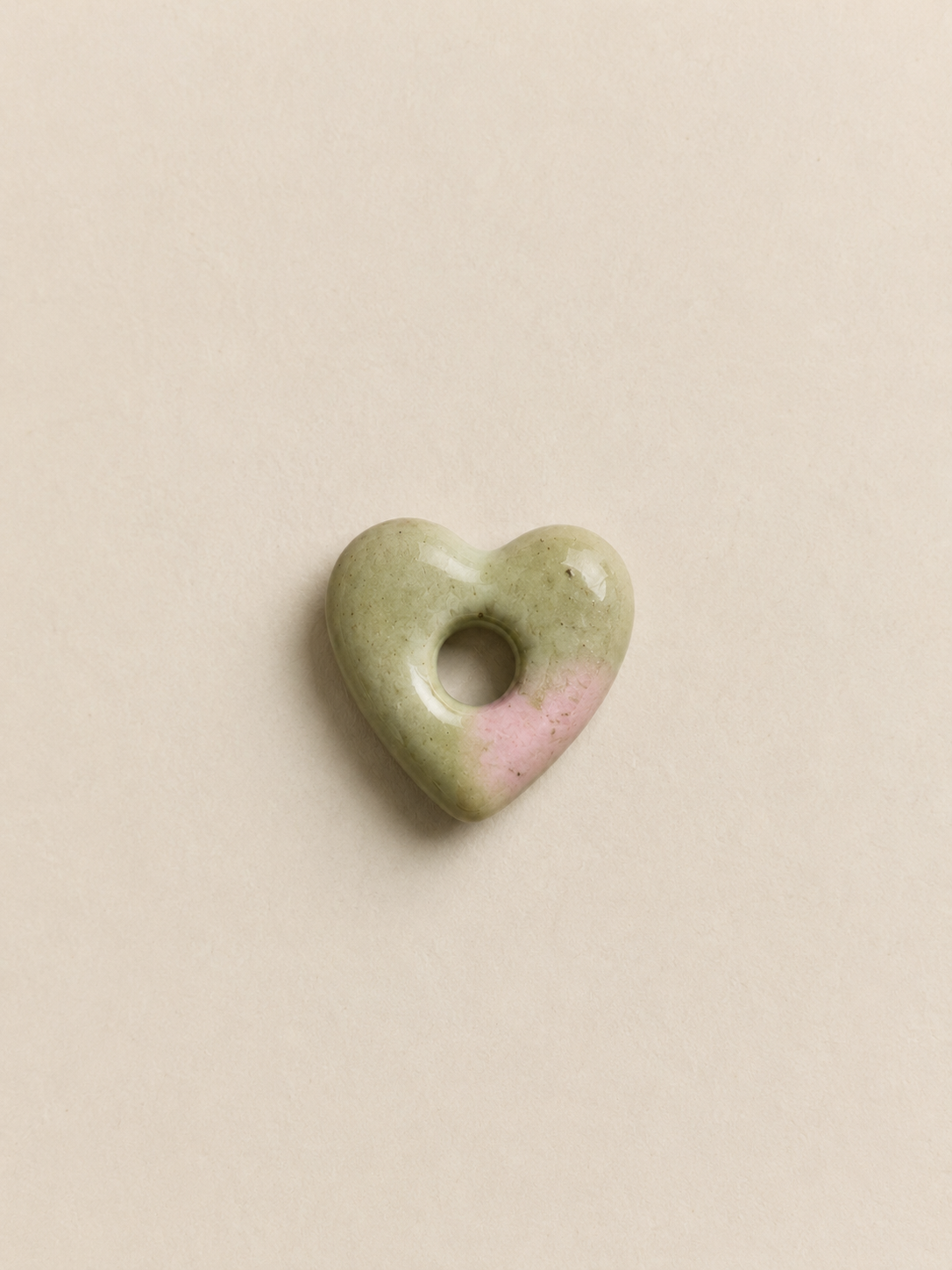 Charm's cœur en porcelaine